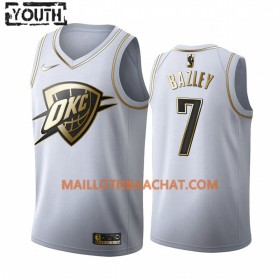 Maillot NBA Oklahoma City Thunder Darius Bazley 7 Nike 2019-20 Blanc Golden Edition Swingman - Enfant